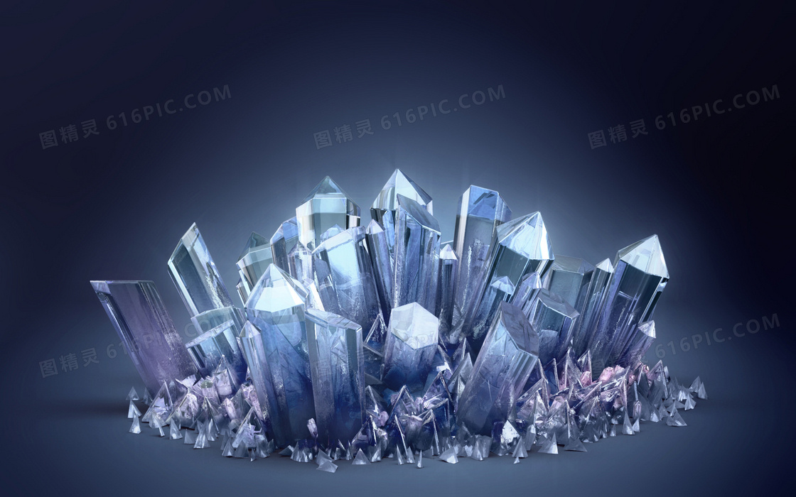 钻石水晶矿石摄影图片