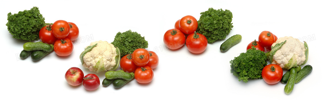 西红柿花菜等蔬菜高清摄影图片