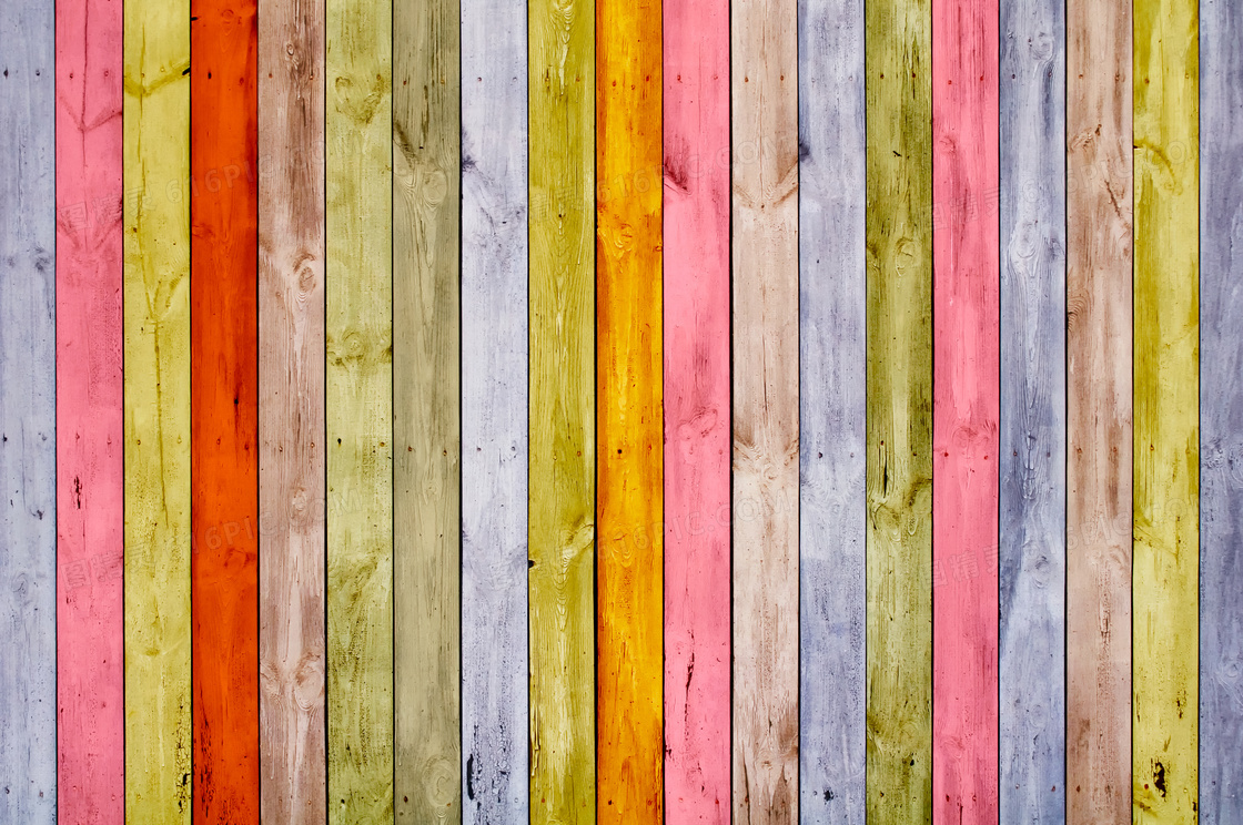 不同颜色的木板条高清摄影图片