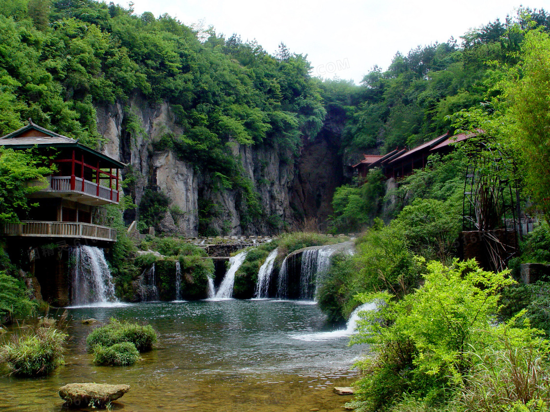 三清山景区瀑布摄影图片