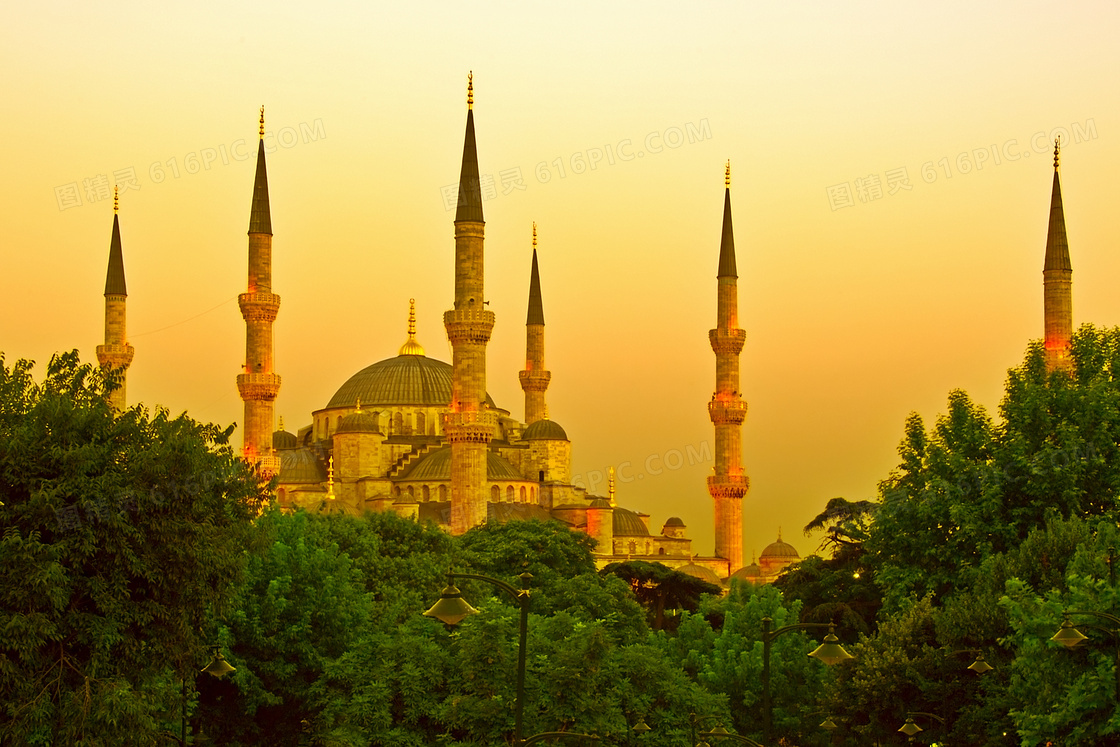 土耳其伊斯坦布尔黄昏摄影图片