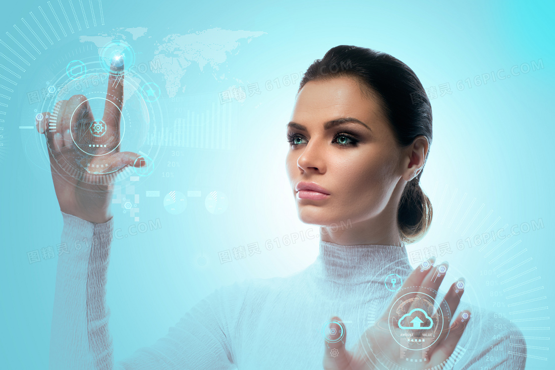 交互场景科技人物创意设计高清图片