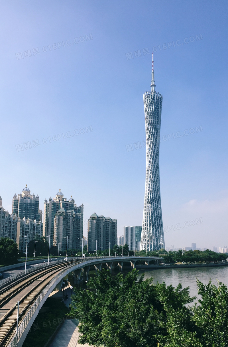 广州塔与城市建筑风光摄影高清图片