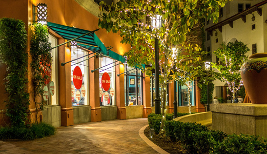 夜晚城市街道景观图片