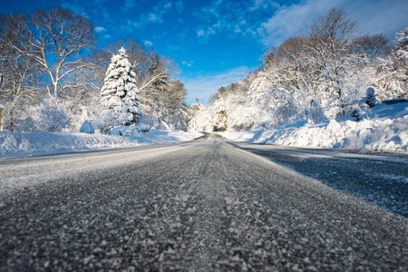 冬季公路雪景图片