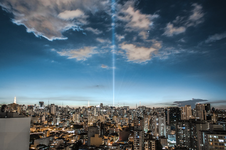 高空俯瞰城市建筑风光摄影高清图片