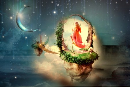 卡通意境插画图片