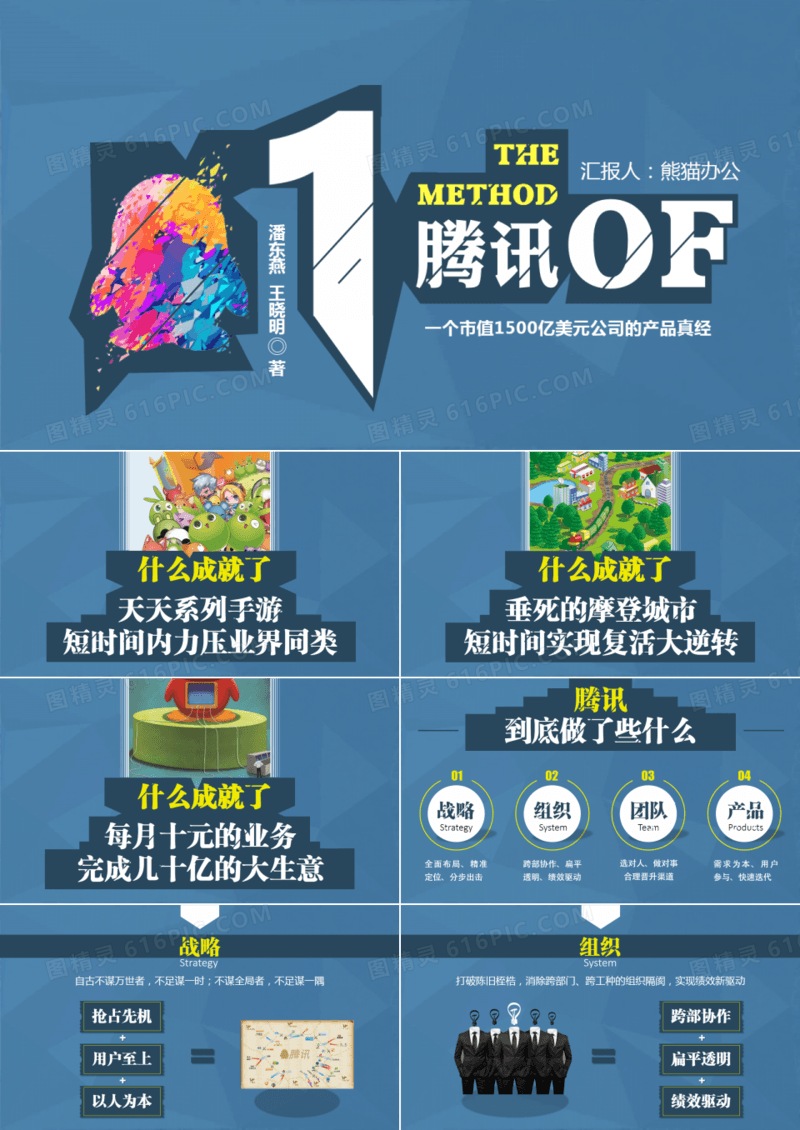 腾讯方法读书笔记PPT作品