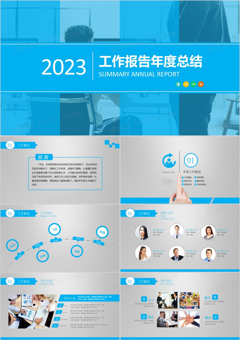 2023工作汇报年度总结PPT模板