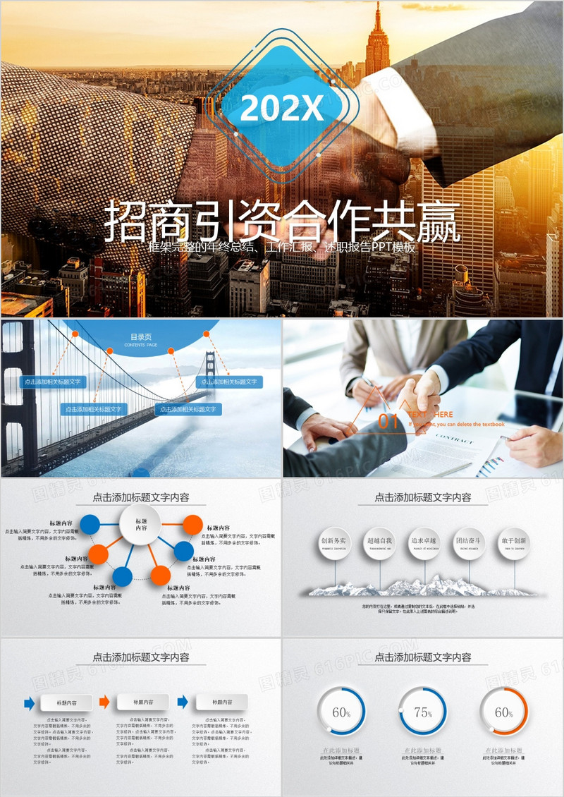 创业融资商业计划书 招商引资PPT模板