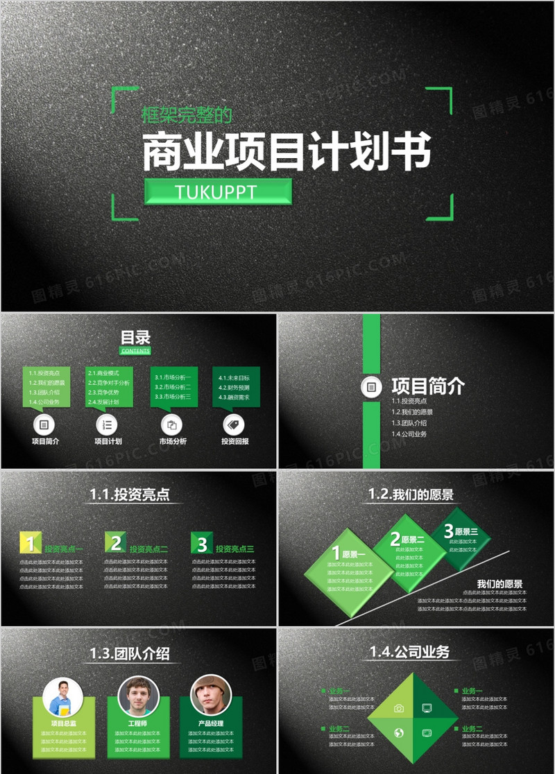 商业项目计划书通用ppt模板