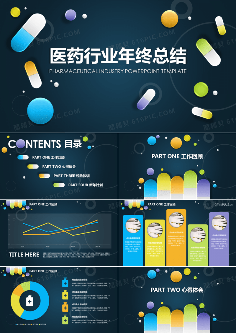 医药行业年终总结PPT模板