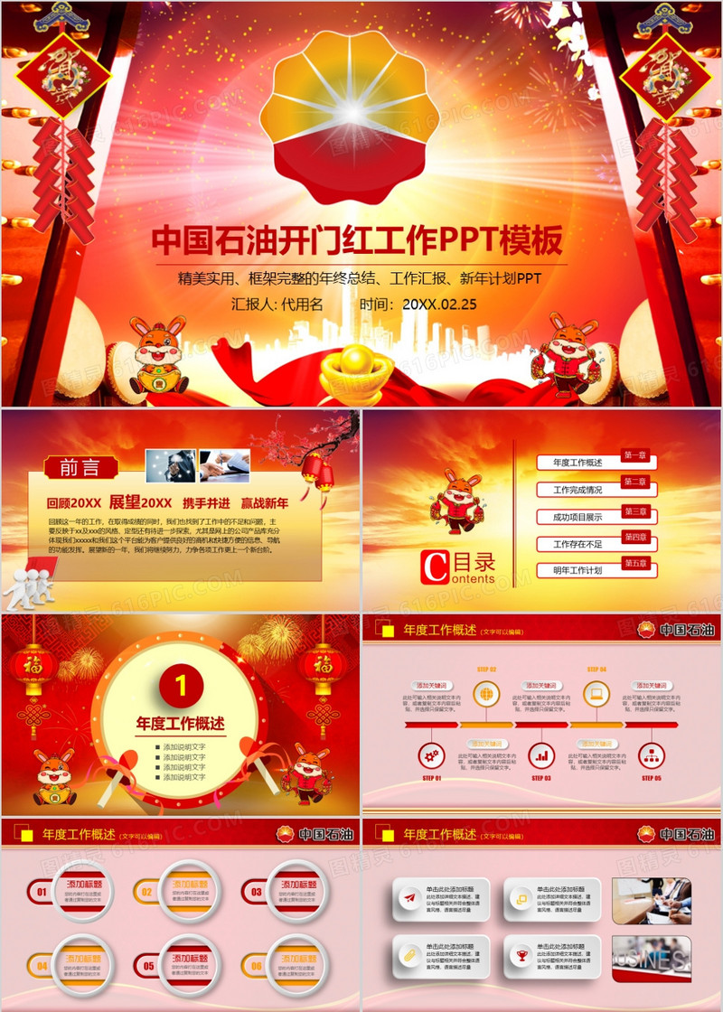 中国石油公司开门红工作PPT模板