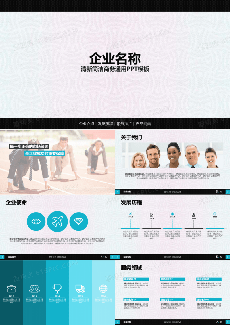 团队介绍成功案例数据销售营销PPT模版