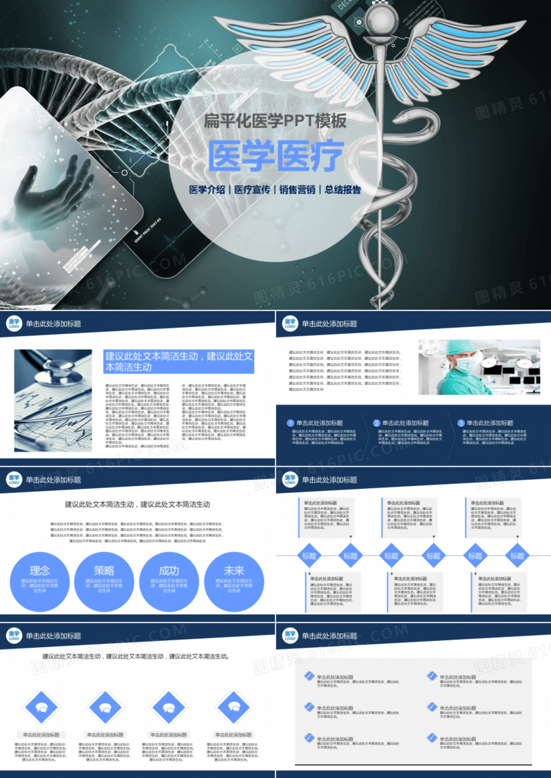医学演讲医疗发展团队介绍案例PPT模版