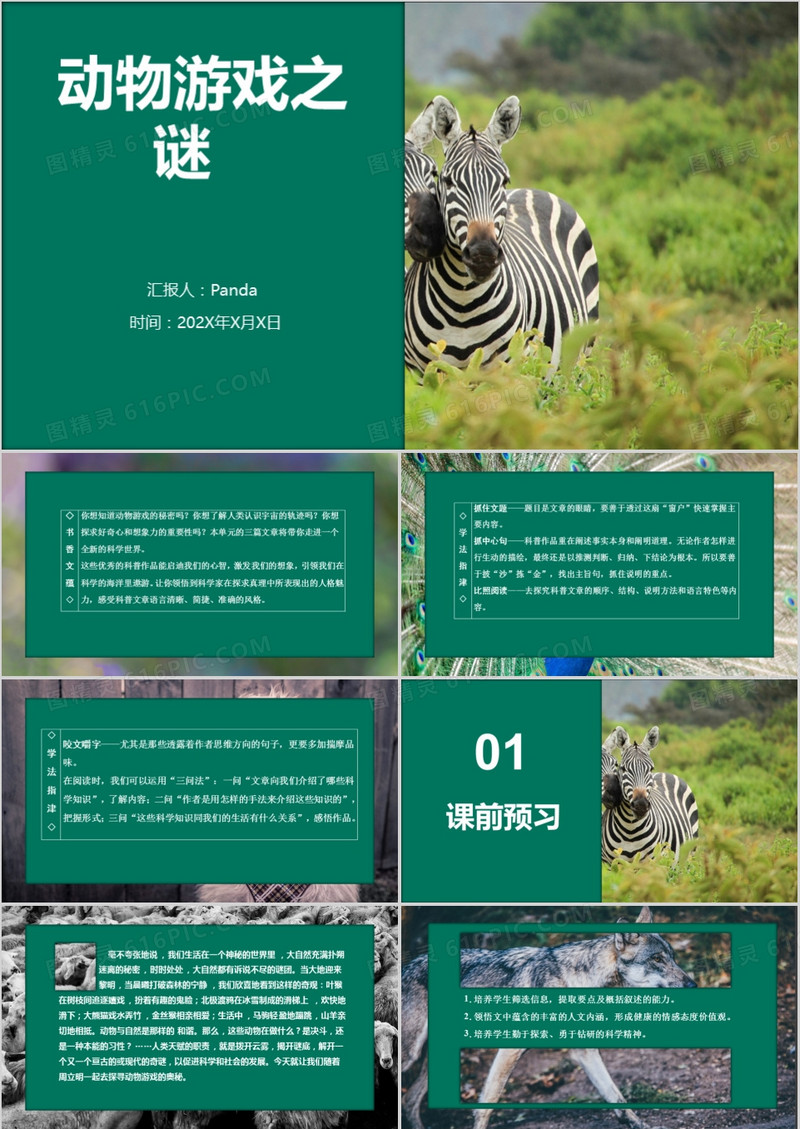 ppt语文课件之动物游戏之谜