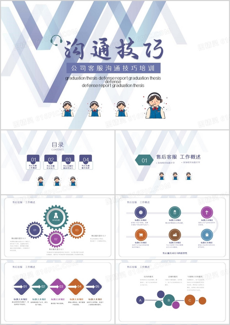 公司客服沟通技巧培训PPT模板