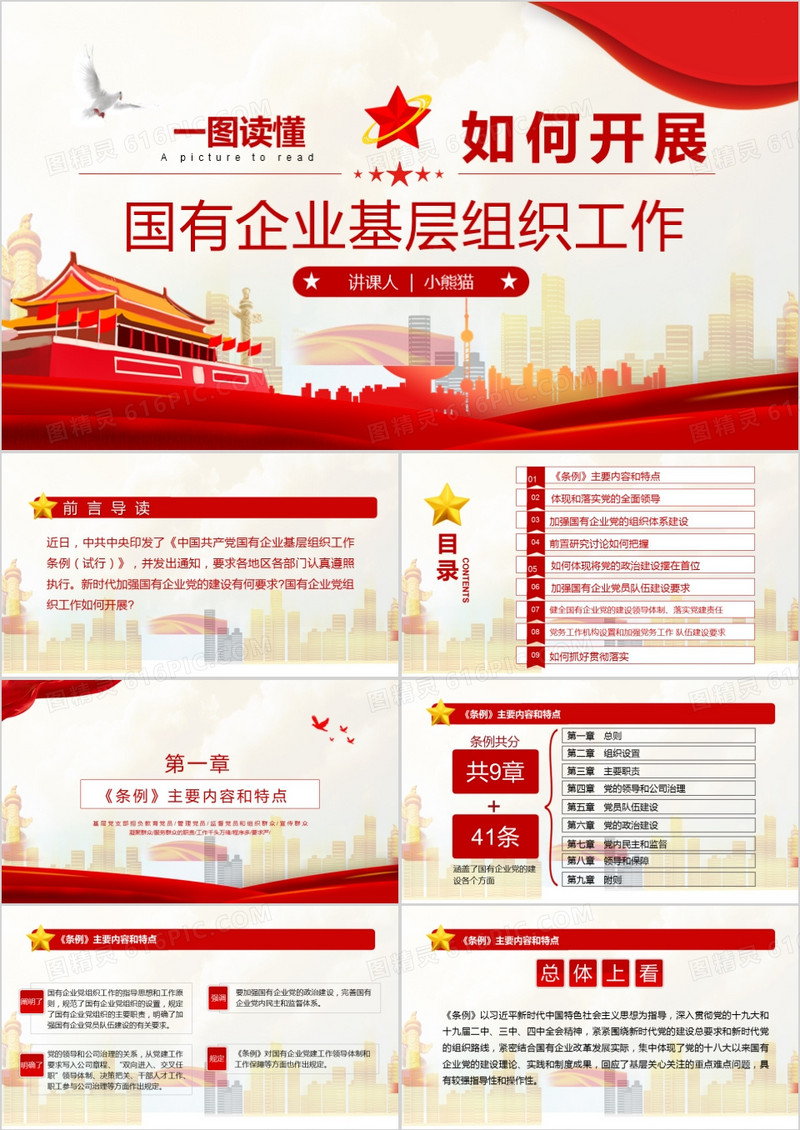 国有企业基层组织工作PPT模板
