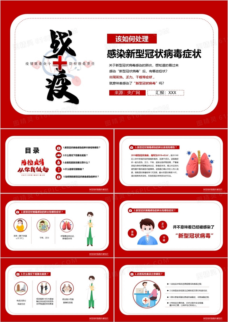 该如何处理新型冠状病毒知识介绍PPT模板