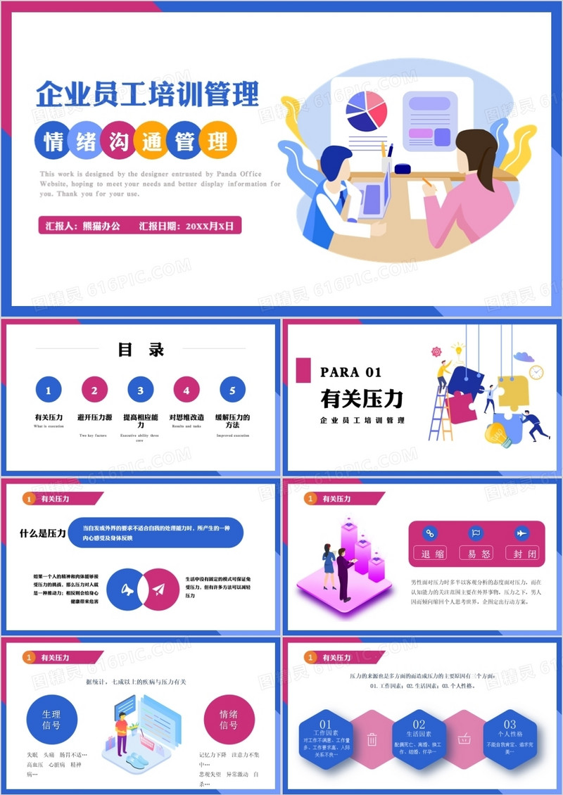 企业员工情绪沟通管理培训PPT模板