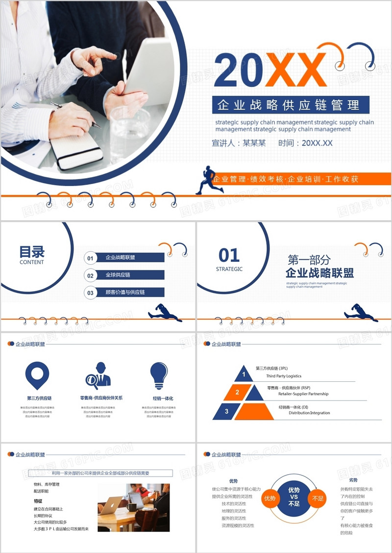 企业战略供应链管理动态PPT模板