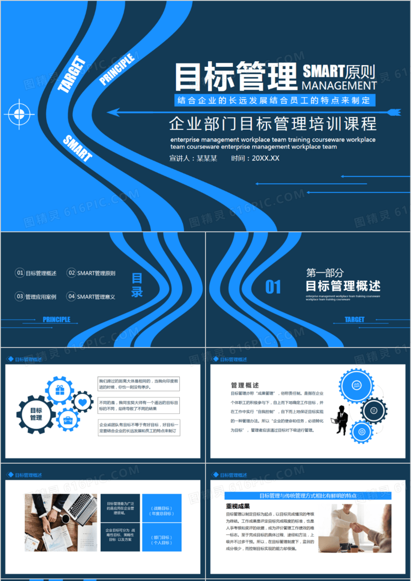 企业部门目标管理培训课程动态PPT模板