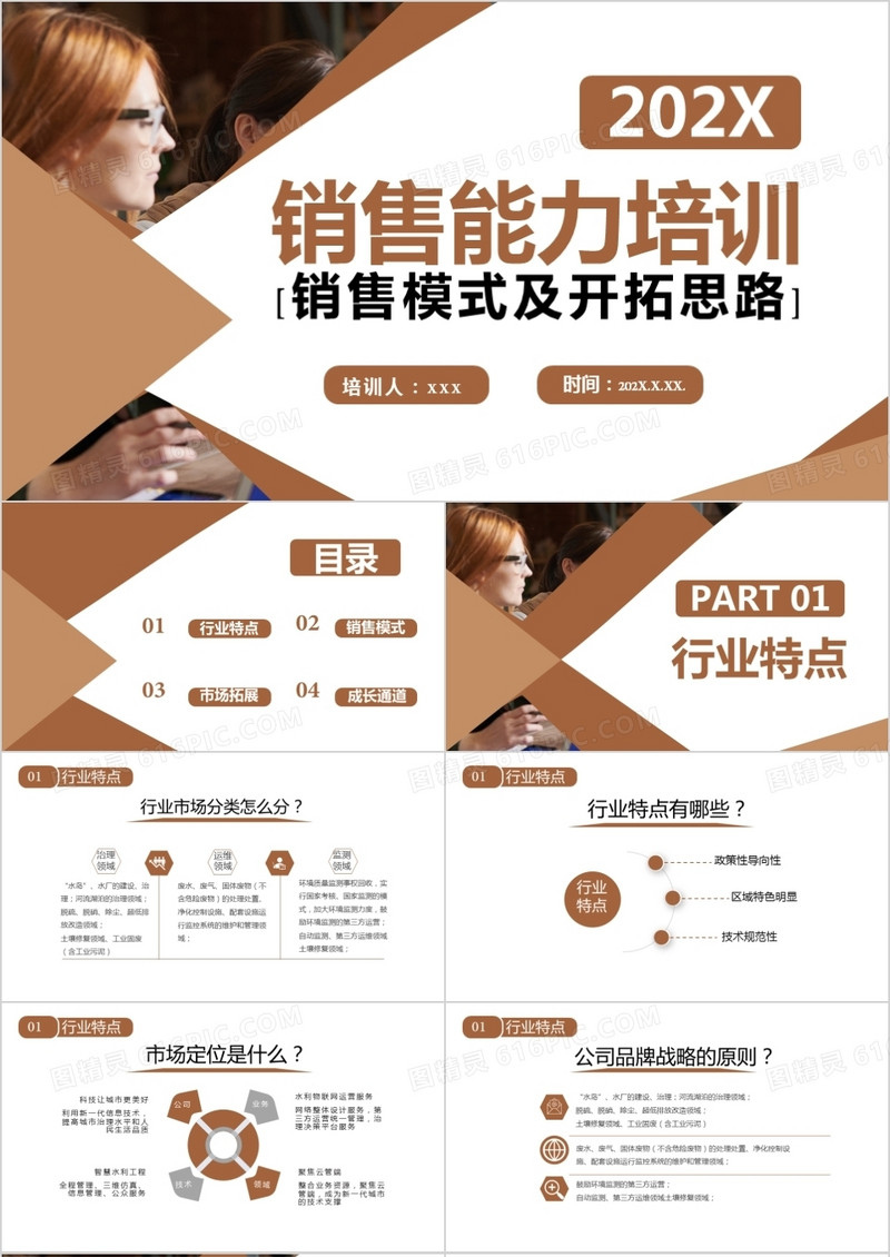 2021商务风销售能力培训销售模式及开拓思路通用PPT模板
