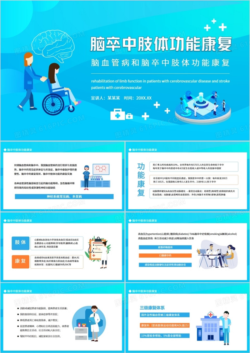 脑血管病和脑卒中肢体功能康复动态PPT