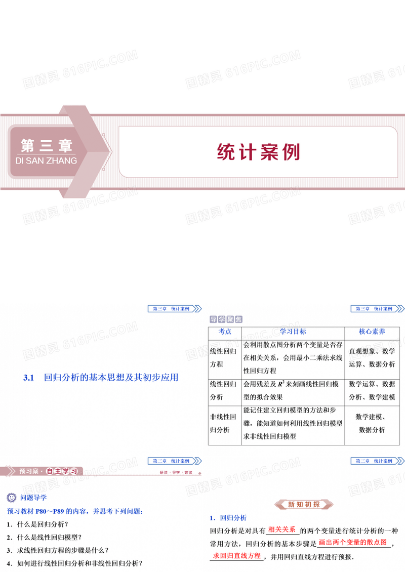 2019-2020学年同步人教A版高中数学选修2-3 回归分析的基本思想及其初步应用
