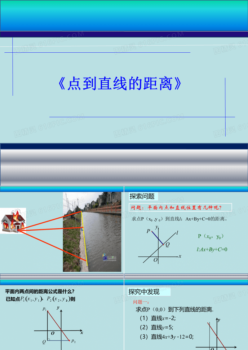 人教A版高中数学必修二3.3.3 点到直线的距离 应用课件(共17张PPT)