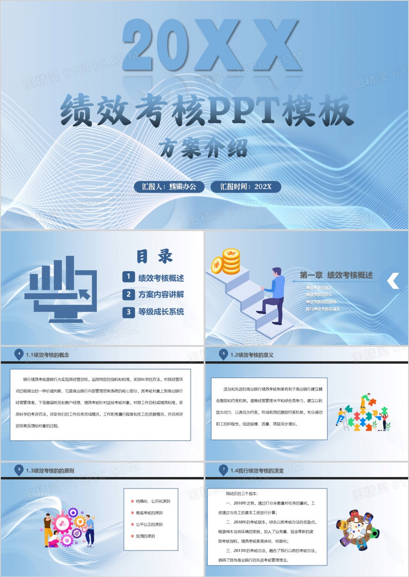 企业绩效考核方案介绍商务PPT模板