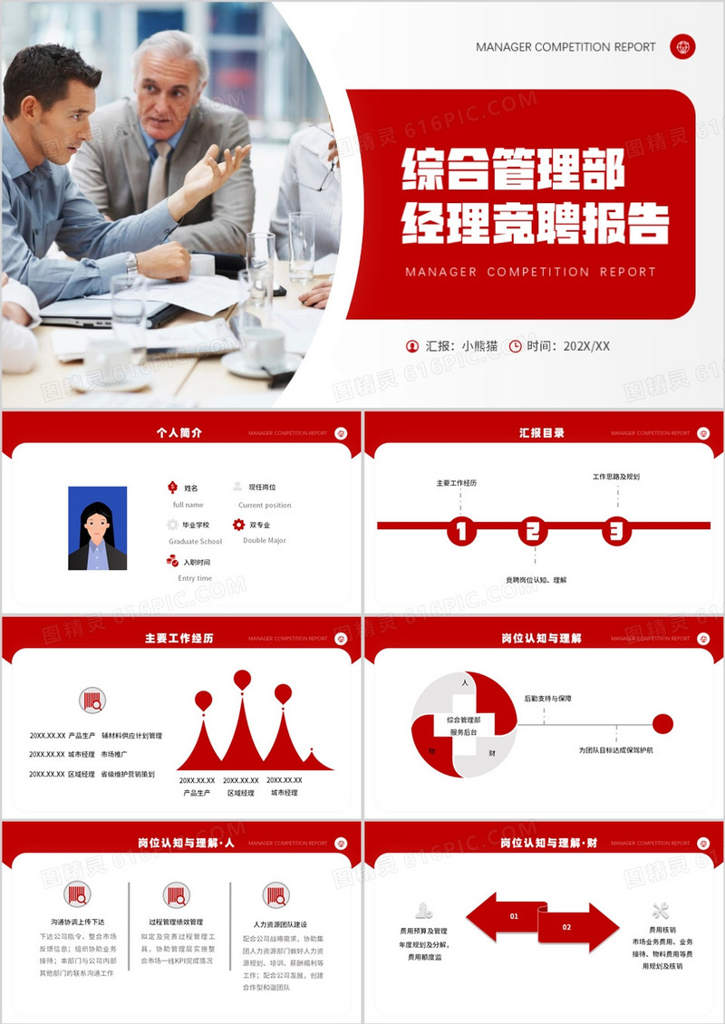 综合管理部经理竞聘报告管理竞聘PPT模板