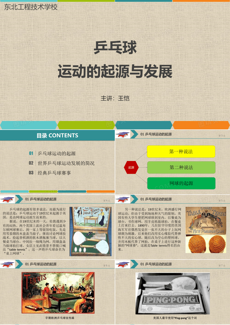 乒乓球运动的起源与发展