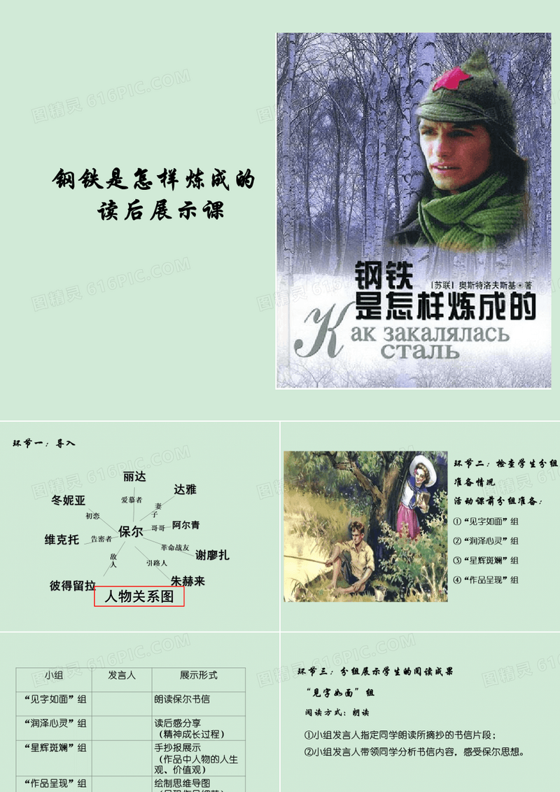 《钢铁是怎样练成的》读后展示  课件
