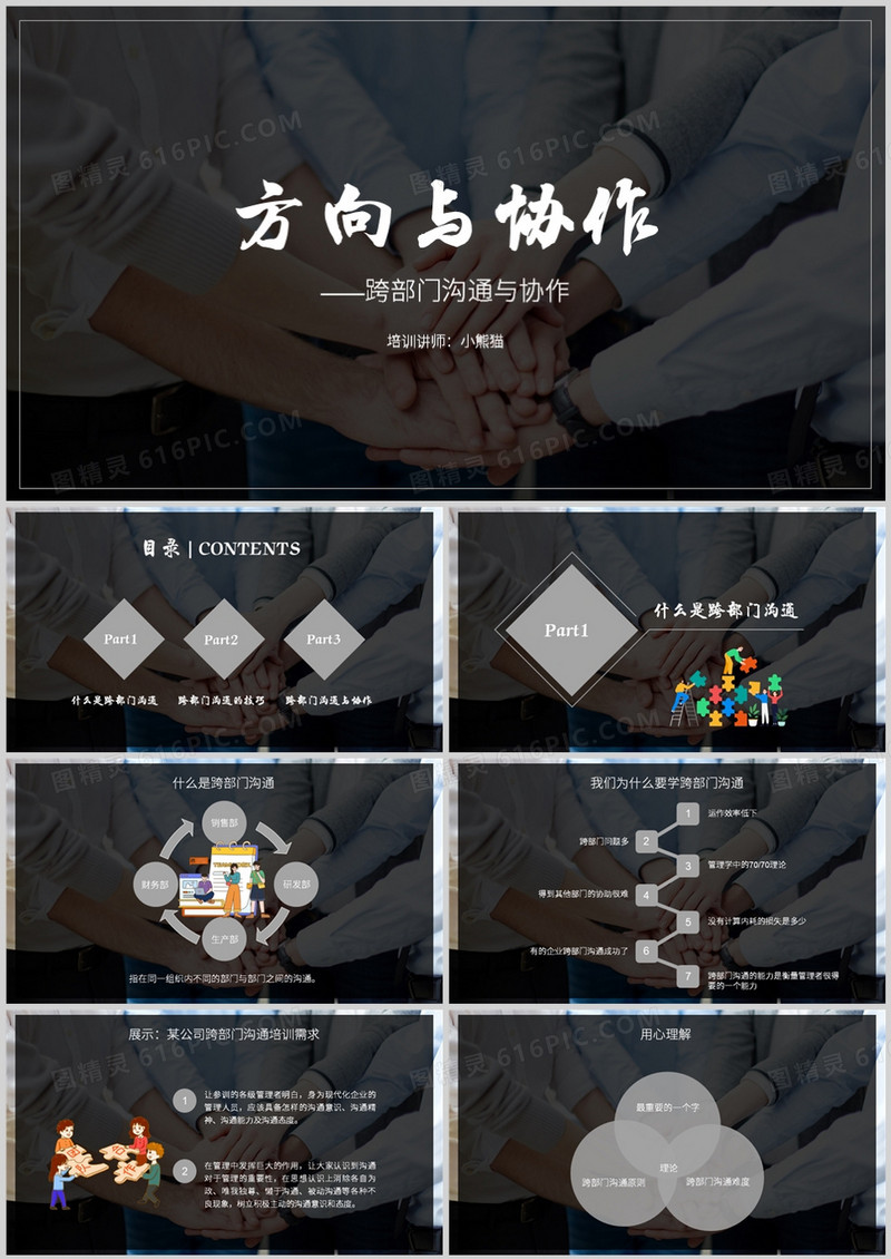 职场礼仪跨部门沟通与协作技巧培训PPT模板