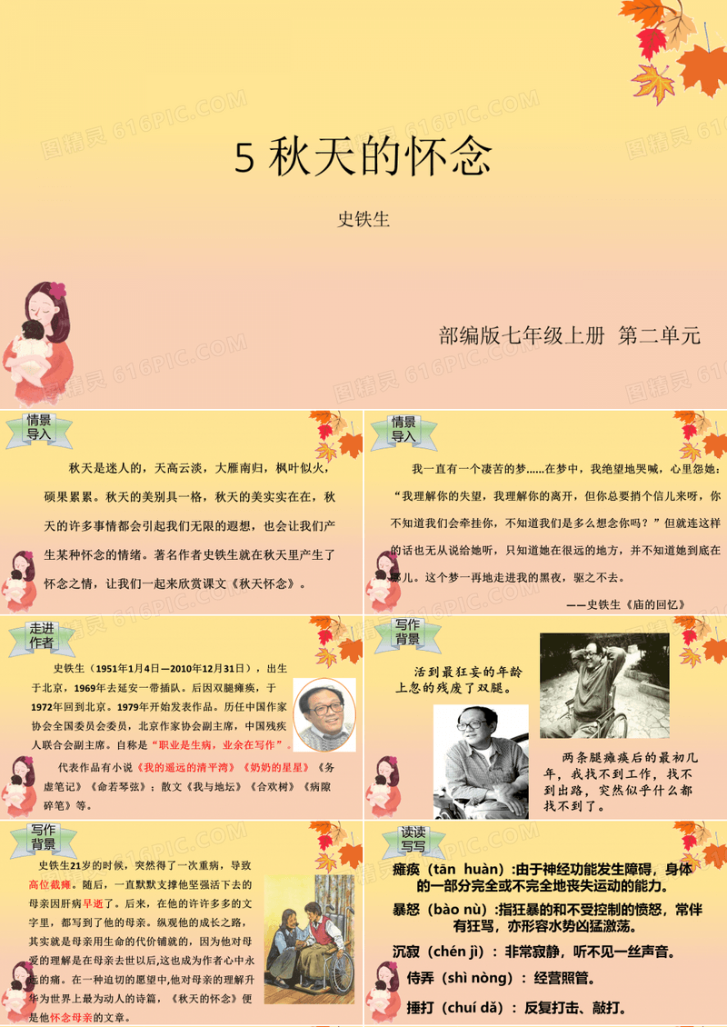 《秋天的怀念》