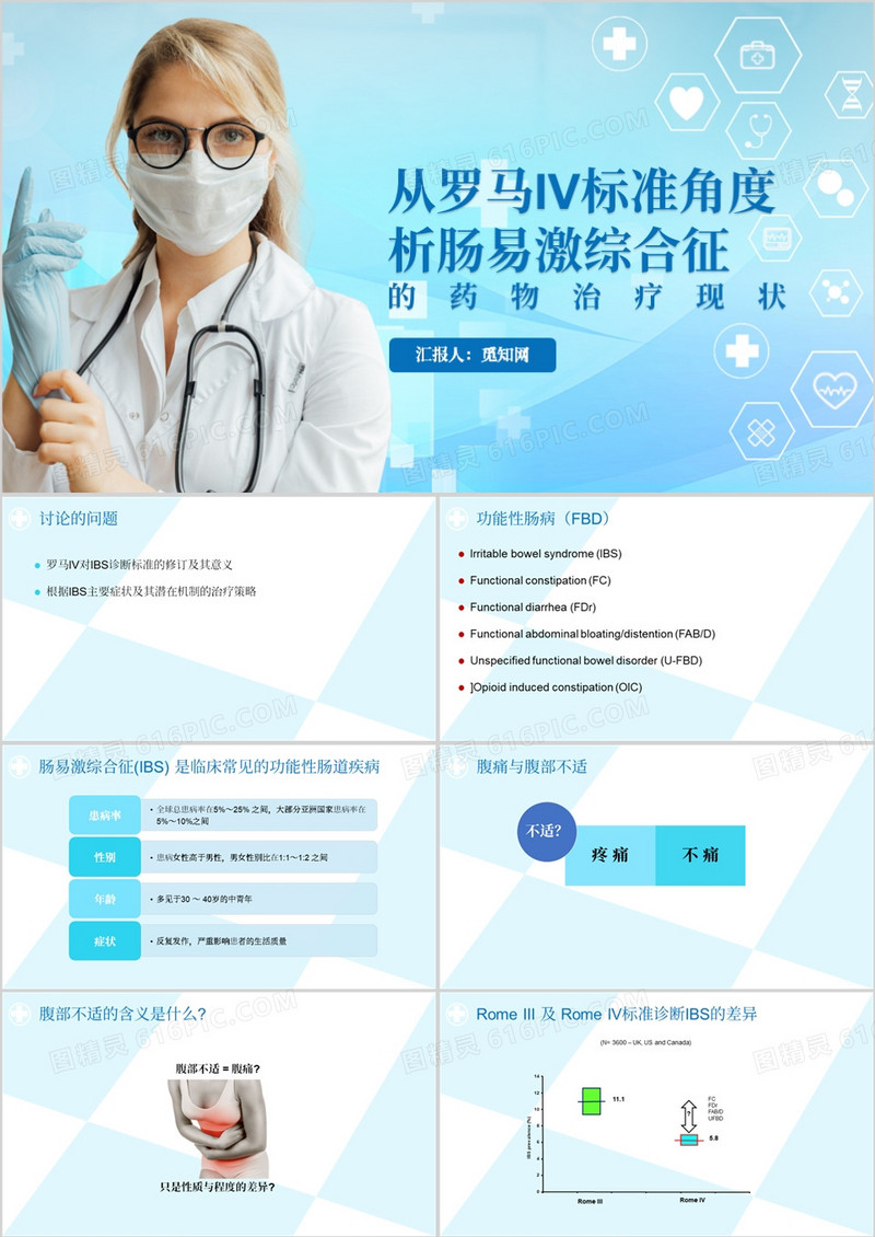 从罗马iv标准角度分析肠易激综合征PPT模板