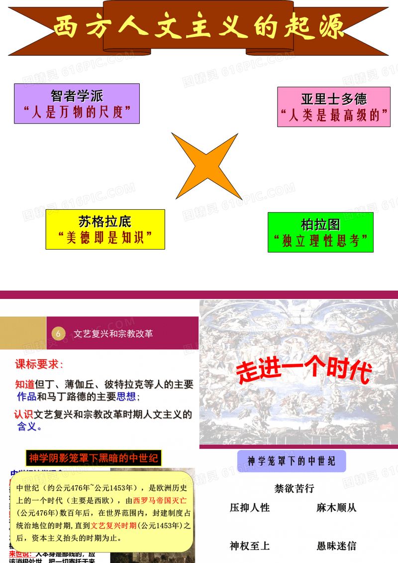 人教版高中历史必修三  第6课 文艺复兴和宗教改革 课件(共56张PPT) (共56张PPT)