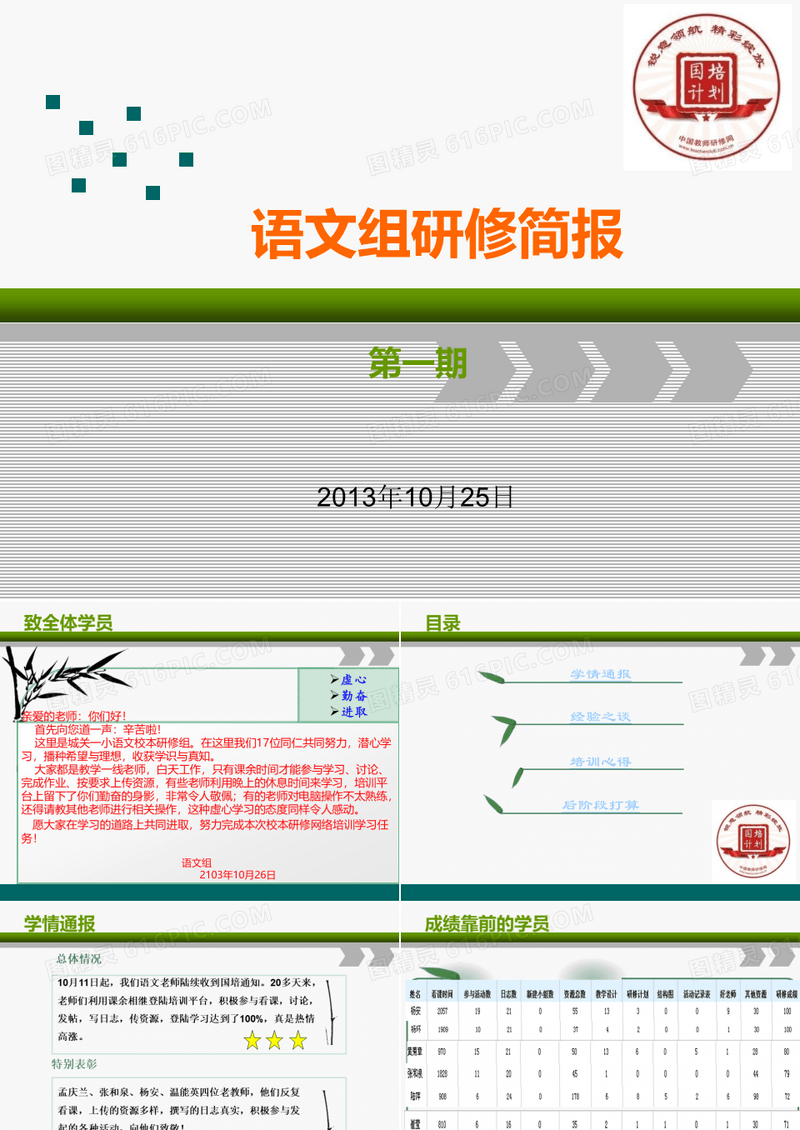 语文组研修简报