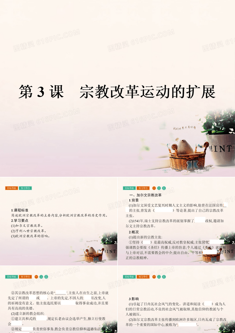 2017秋高中历史第五单元欧洲的宗教改革5.3宗教改革运动的扩展课件新人教版选修1