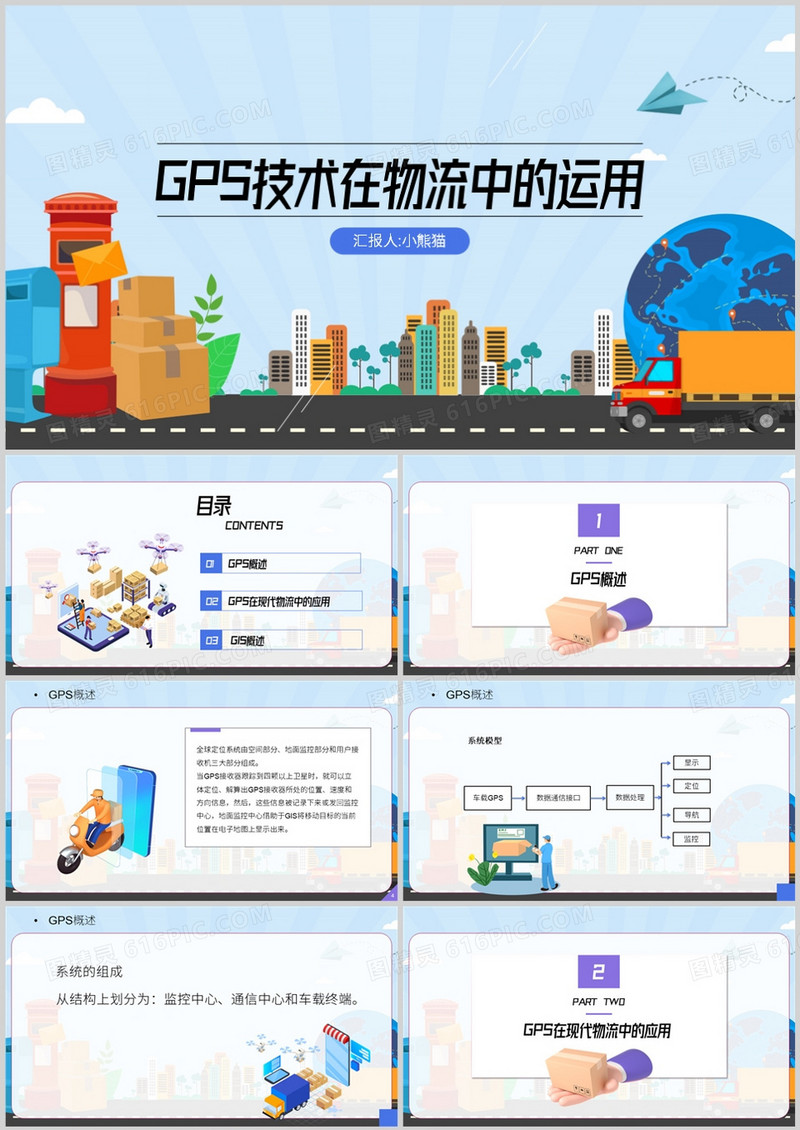 gps技术在物流中的运用PPT模板