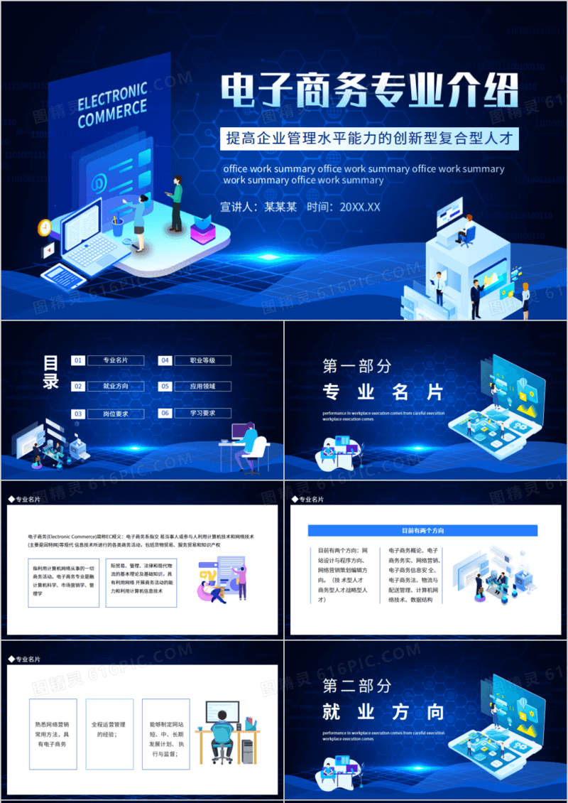 电子商务专业介绍动态PPT