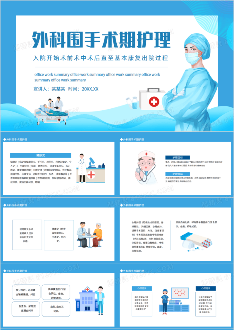 外科围手术期护理动态PPT模板