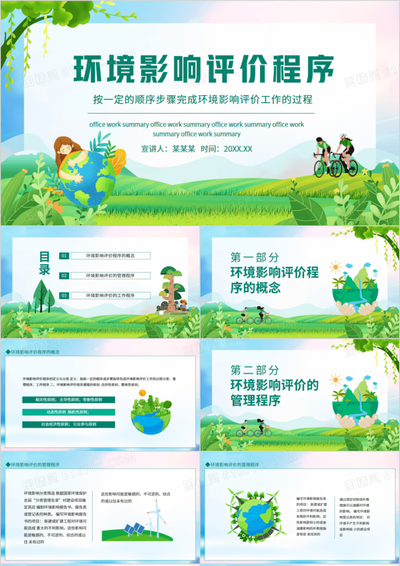 环境影响评价程序动态PPT模板