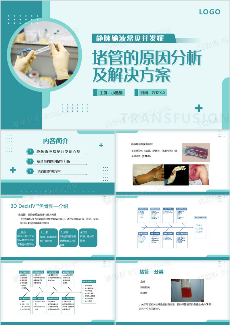 静脉输液常见并发症静脉输液PPT模板
