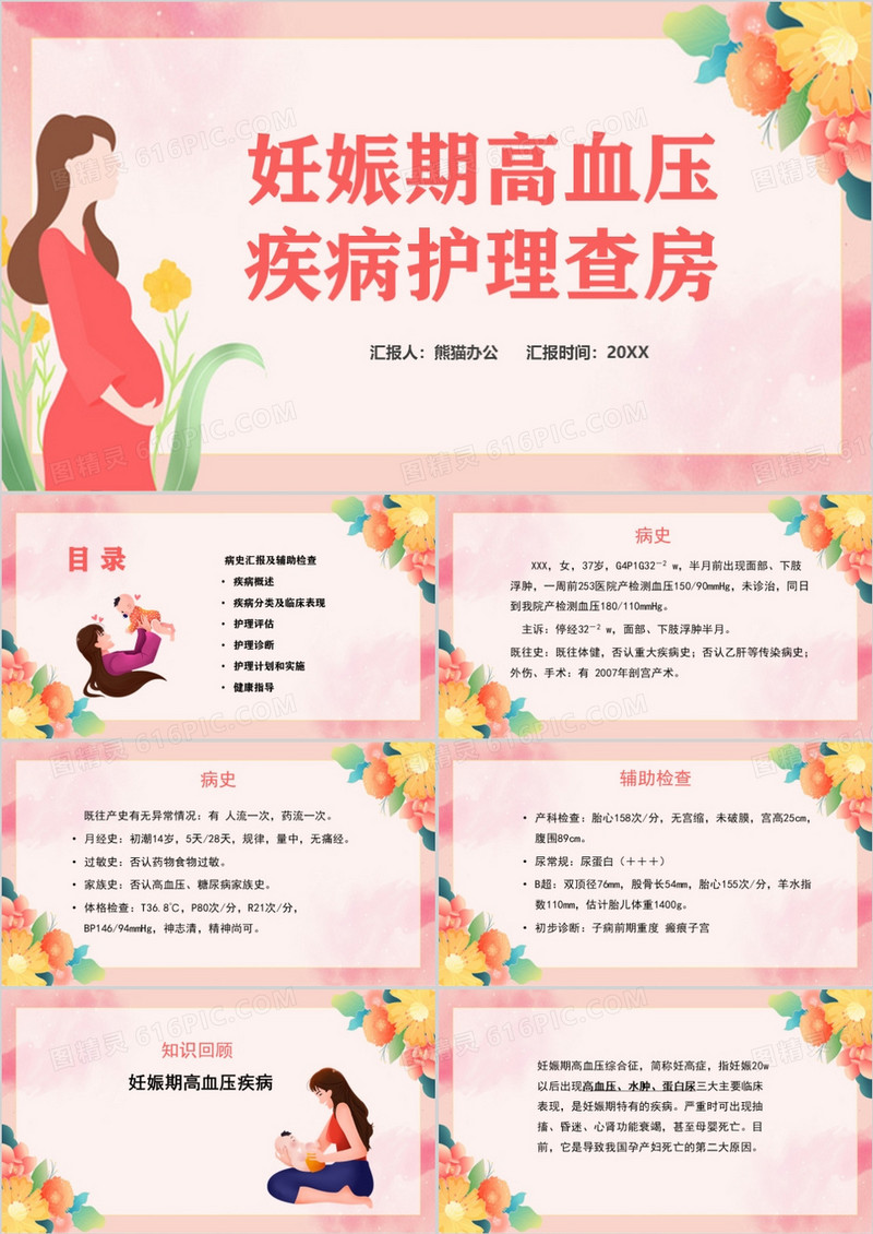 妊娠高血压疾病护理查房PPT模板