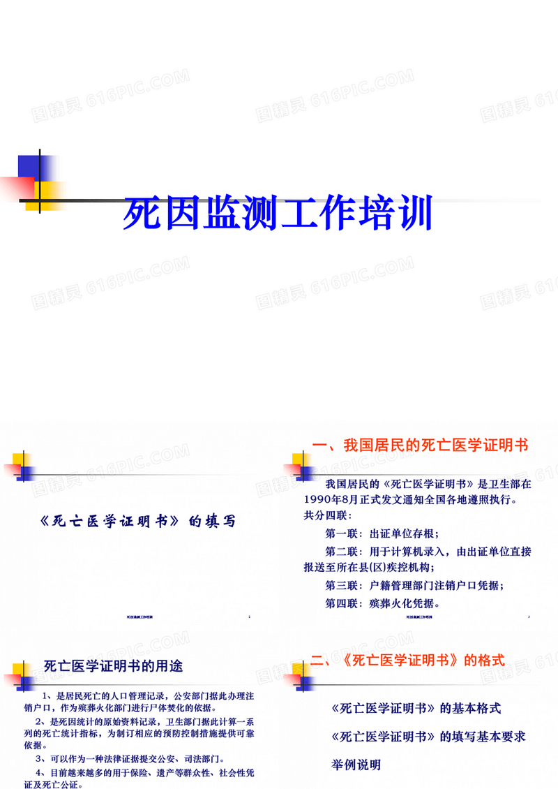 死因监测工作培训培训课件