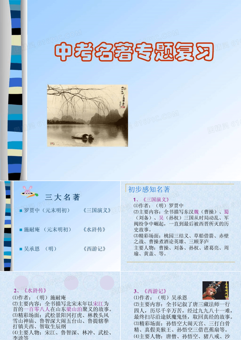 西游记、水浒传 三国演义复习_图文.ppt