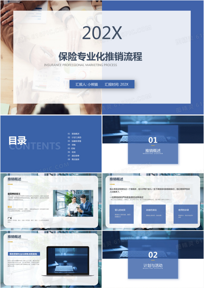 保险专业化推销流程PPT模板