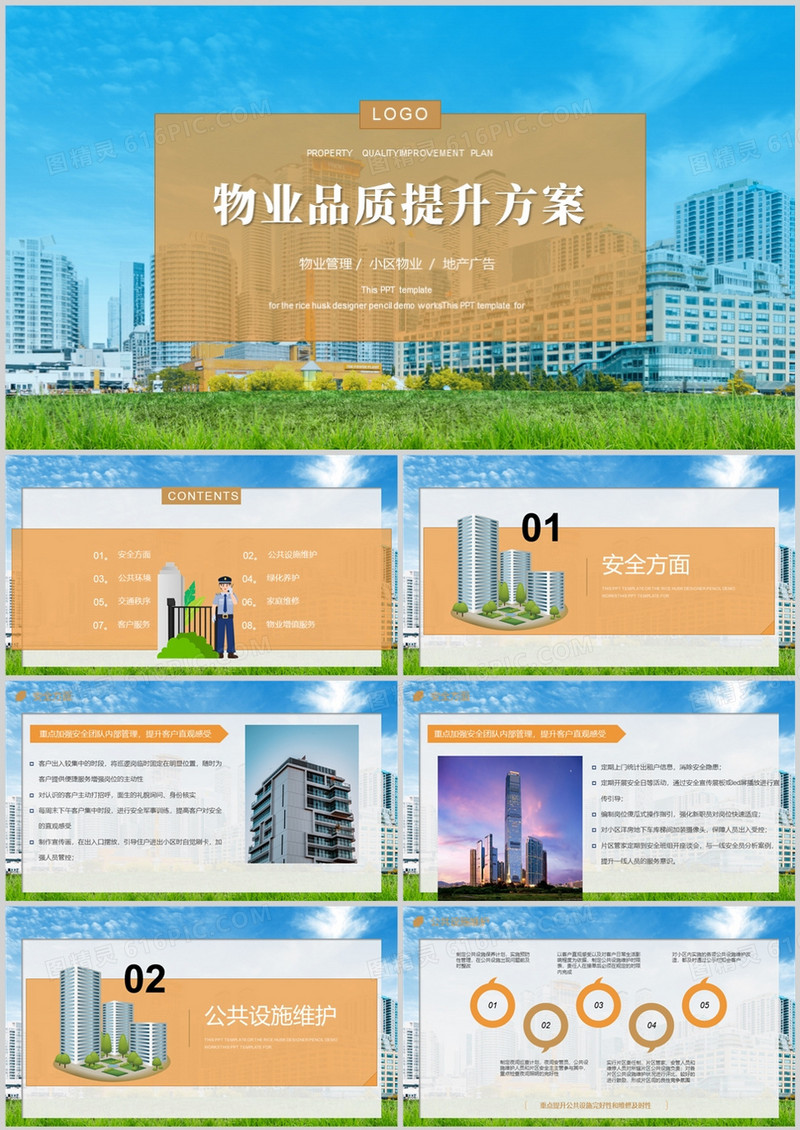 物业品质提示方案培训PPT模板